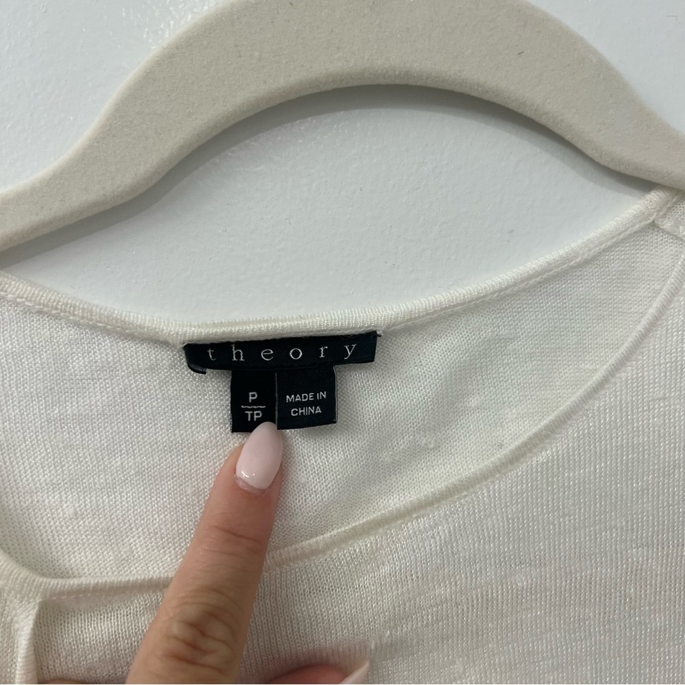 Theory Listree Linen Top - Picture 6 of 7